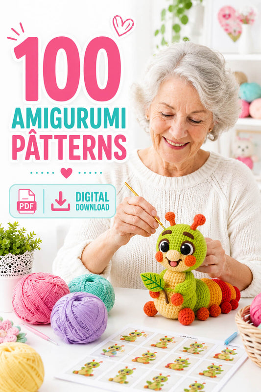 100 Amigurumi Patterns PDF Digital Download | Dragons, Kawaii Animals, Dogs, Cats, Birds, Insects and Much More